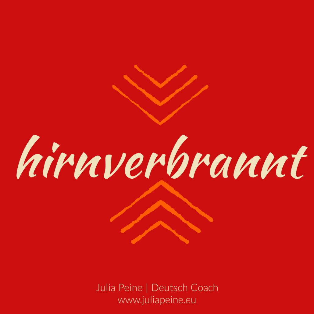 hirnverbrannt | De mooiste Duitse woorden | Julia Peine Deutsch Coach | Utrecht | Leidsche Rijn